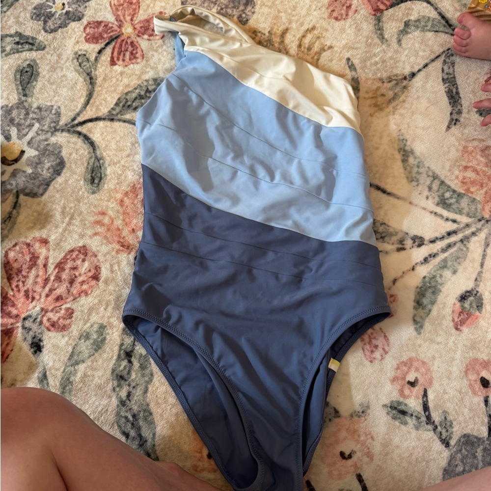 Summersalt Light Blue and Cream Swimsuit